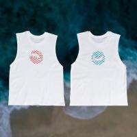 Wavewander Initial Sea Uni-Sex Tank top เสื้อแขนกุด oversize