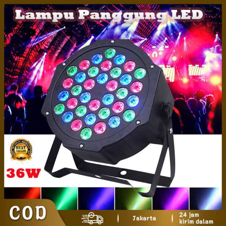 Lampu Sorot Disco Led Par 36 Mata Rgb Lampu Panggung Led Lampu Led Par 54 Led Lampu Sorot 