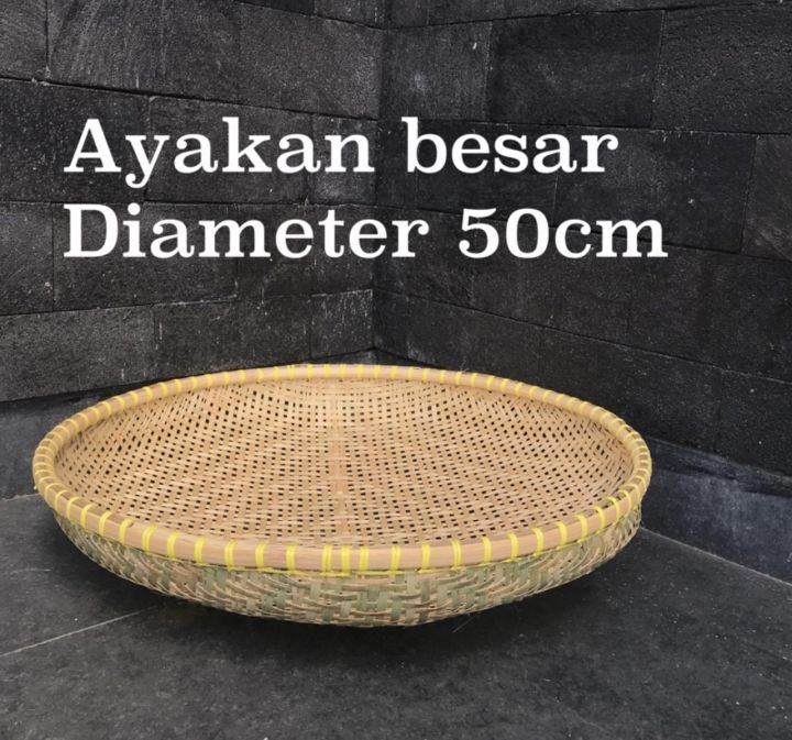 Ayakan Bambu Besar Saringan Bambu Kalo Saringan Tirisan Bambu Diameter 50cm Lazada 9794