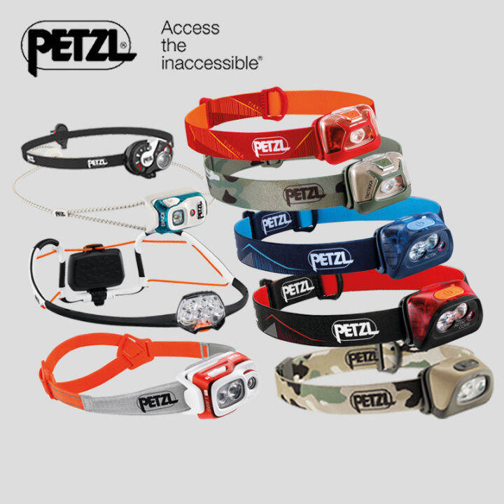 สินค้าที่ได้รับใบอนุญาตของแท้ไฟหน้าสำหรับปีนเขา PETZL ขี่จักรยานตกปลา ...