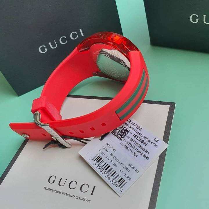 ออก-shop-รับประกันของแท้-100-นาฬิกาข้อมือ-gucci-sync-xxl-red-ya137103-46-มม