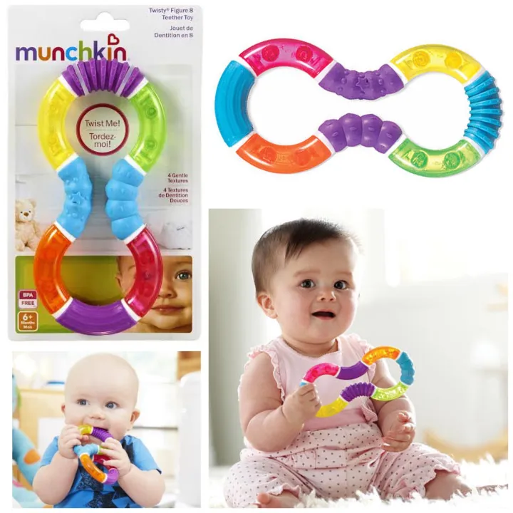 พร้อมส่ง Munchkin Twisty Figure 8 Teether Toy Freezer Lazada.co.th