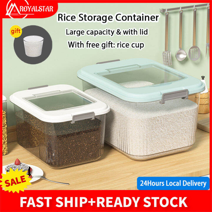 Royalstar 6/11KG Rice Storage Container Rice Storage Box with Lid
