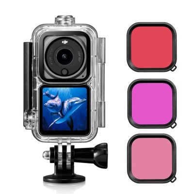 Waterproof Housing Case for DJI Action 2 Protective Shell Underwater Dive Cover Filter for DJI Osmo Action 2 Camera Accessories