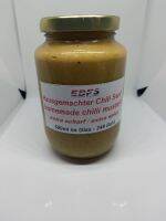 Hausgemachter Chili Senf extra scharf 500 Gramm im Glass / homemade chilli mustard extra spicy 500 gram in jar