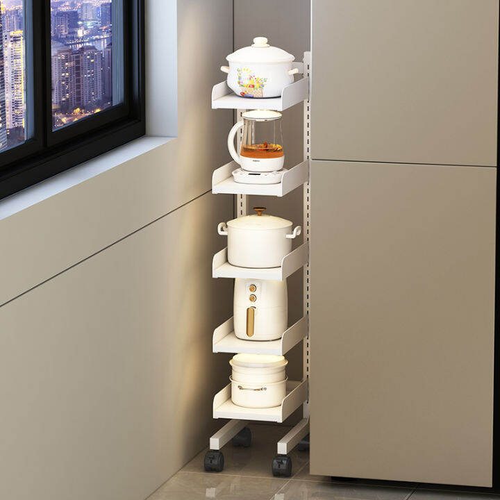 Kitchen Crack Storage Rack Floor MultiLayer Small Size Refrigerator