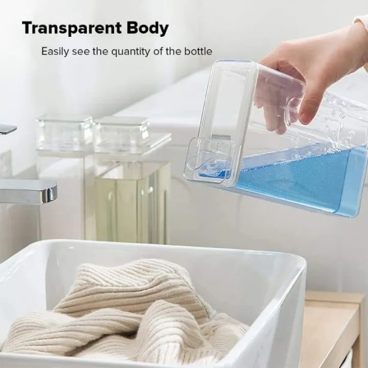 Liquid detergent dispenser laundry organizer jar storage Lazada PH