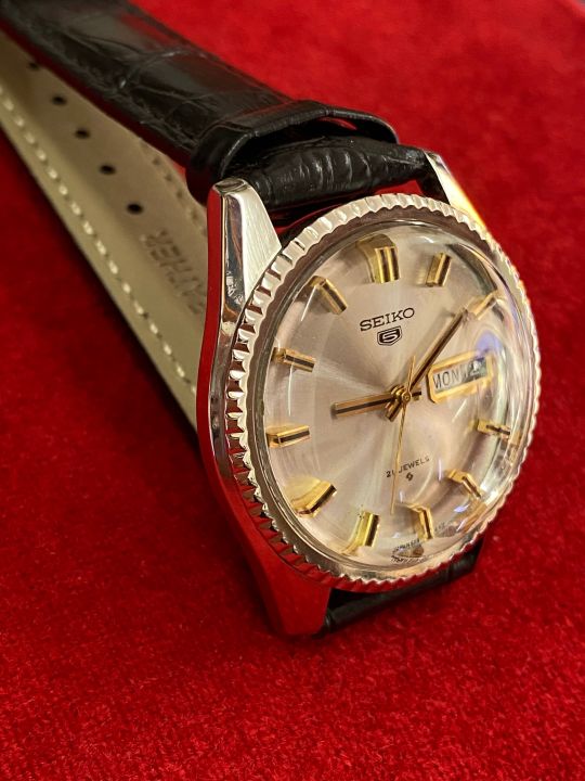 seiko5-21-jewels-automatic-ตัวเรือนสแตนเลส-นาฬิกาผู้ชาย-นาฬิกามือสองของแท้