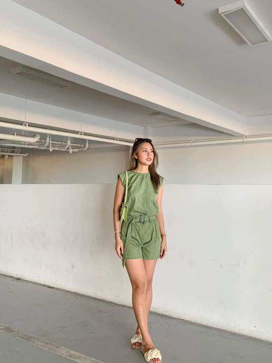 Beatrice romper with belt Lazada PH