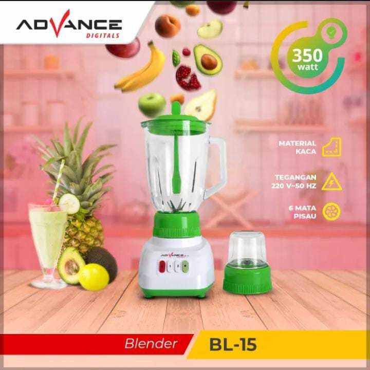 Blender Advance BL15 blender cantik dengan 6 mata pisau 2 in 1
