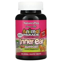 Nature s Plus Source of Life Animal Parade Childrens Chewable Inner Ear Support Natural Cherry 90 Animal-Shaped Tablets