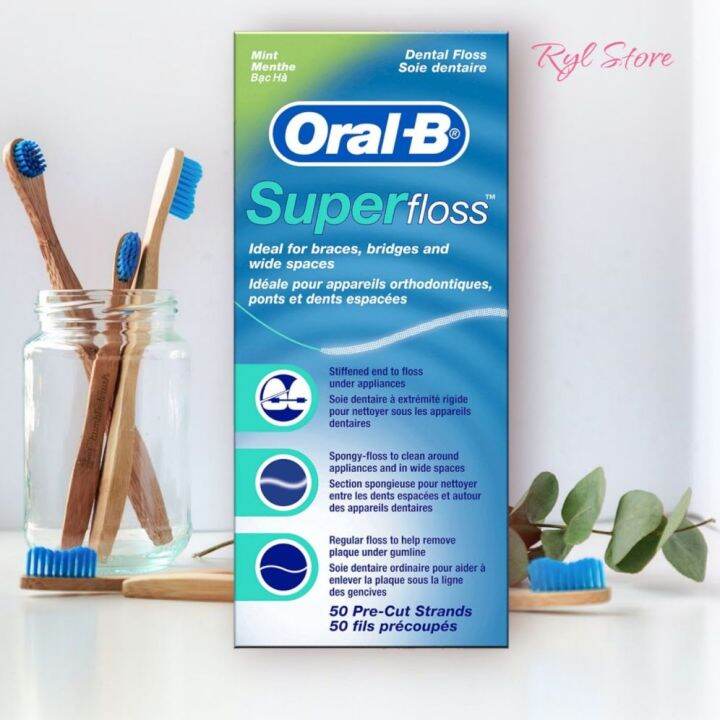 Oral B Super Floss for Braces, Bridges and Wide Gaps | Lazada PH