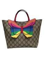 Used GUCCIGG Rainbow Butterfly Hand Bag