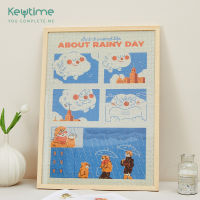 Keytime จิ๊กซอว์1000ชิ้นเกี่ยวกับวันฝนตกของเล่นสำหรับผู้ใหญ่คู่รักแฟชั่นเล่นคลายเครียดรักษาของขวัญ