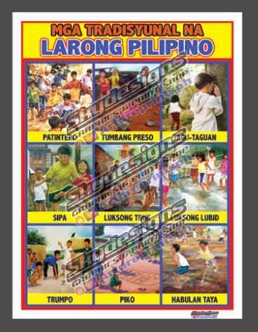 Mga Larong Pilipino Tarpaulin Chart 45x60cm 