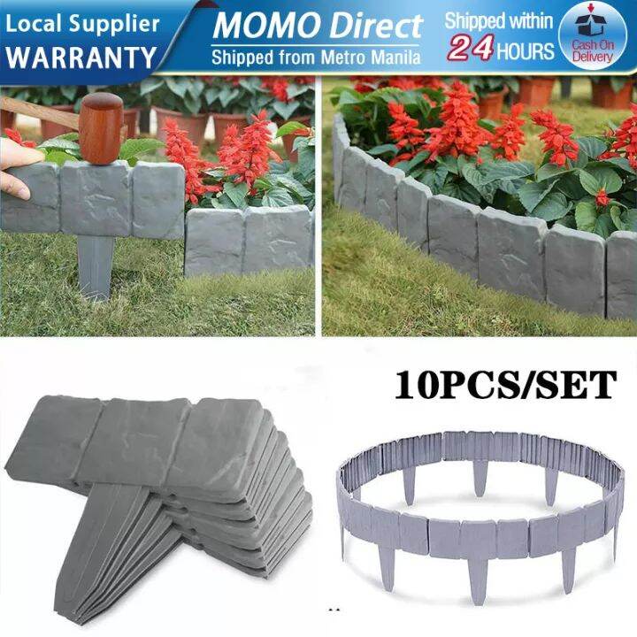 20 Pieces Plastic Garden Fence Easy Assembly Plant Frame With Edge ...