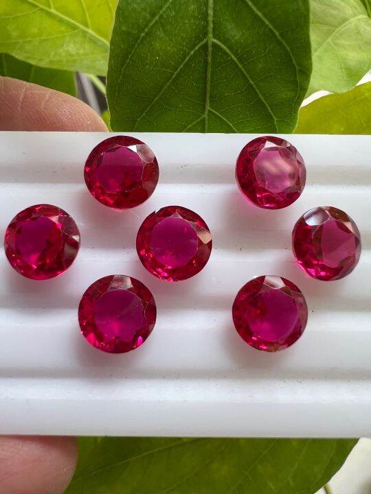 ทับทิม-รูบี้-10-เม็ด-พลอย-อัด-ทับทิม-สีแดง-เจียระไนเหลี่ยม-เพชร-สีแดง-ruby-1-50-กะรัต-carats-พลอย-ขนาด-5-00-มิล-mm-1-pcs-1-เม็ด-1-เม็ด-เจียระไนเหลี่ยม-เพชร