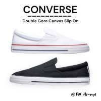 รองเท้าผ้าใบผู้ชายหญิง  ?36-44 ? Converse Seasonal Double Gore Canvas Slip On  (พร้อมส่ง?/ รุ่นนี่ใส่ตรงไซส์) พร้อมกล่อง