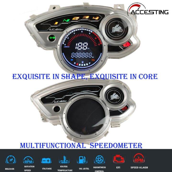 Motorcycle digital instrument LCD electronic stopwatch waterproof