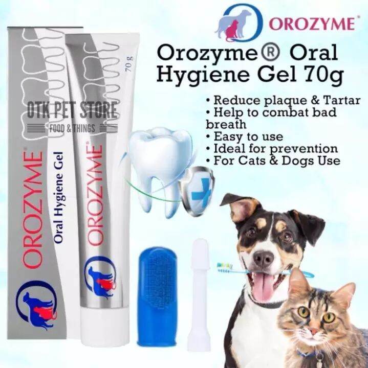 Orozyme Oral Hygiene Gel 70g for Dogs & Cats With Fingerbrush Lazada