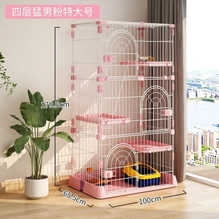 Cat Cage Cattery Supplies Super Large Small Two-Layer Free Space Villa ...