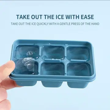 1pc Cartoon Ice Cube Tray, 6 Slots Flexible Ice Cube Mold, Freezer