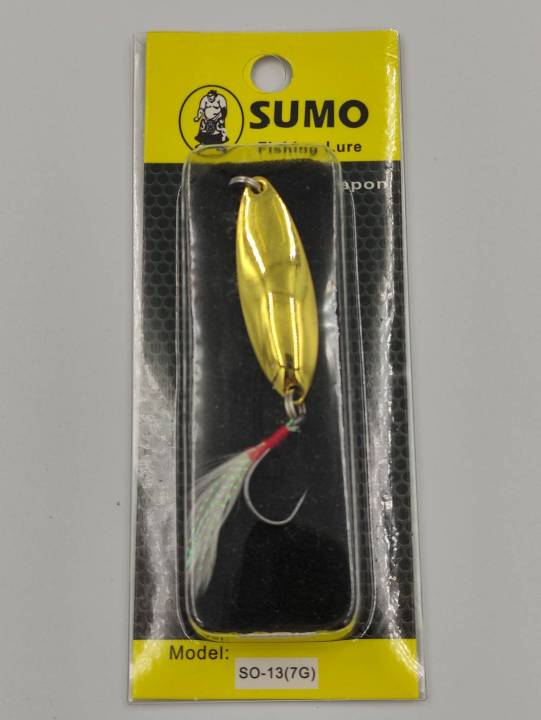 เหยื่อหลอมตกปลา-ไมโครสปูน-sumo-ซูโม่-สีเงินและสีทอง