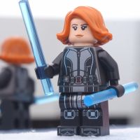 LEGO Black Widow Metallic Blue Trim HERO MARVEL