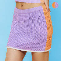 CUPPA - MACARON Mini Skirt (2 สี) กระโปรงมินิสเกิร์ต ผ้านิต ไหมพรม สีทูโทน สลับใส่ได้ 2 ด้าน หน้า-หลัง