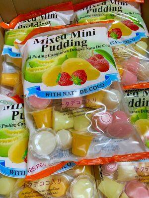 เยลลี่ JELLY  COCON Mixed mini pudding มินิพุดดิ้ง เยลลี่ผสมวุ้นมะพร้าว รสลิ้นจี่ มะม่วง สตอเบอรี่ ฮันนี่เลม่อน 375กรัม