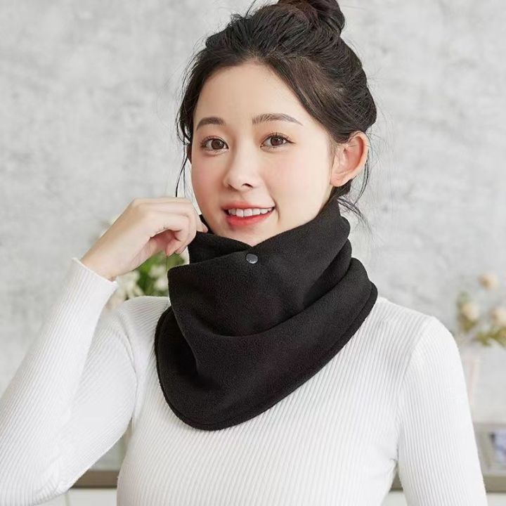 Winter Fleece Neck Scarf Thickened Warmth Autumn Neck Sleeve Men Scarf Women's Scarves Plush Double