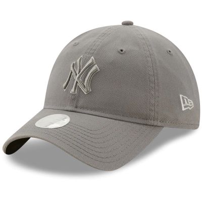New York Yankees Cap สี Grey : นิวยอร์ก แยงกีส์ หมวก หมวกแก๊ป สีเทา