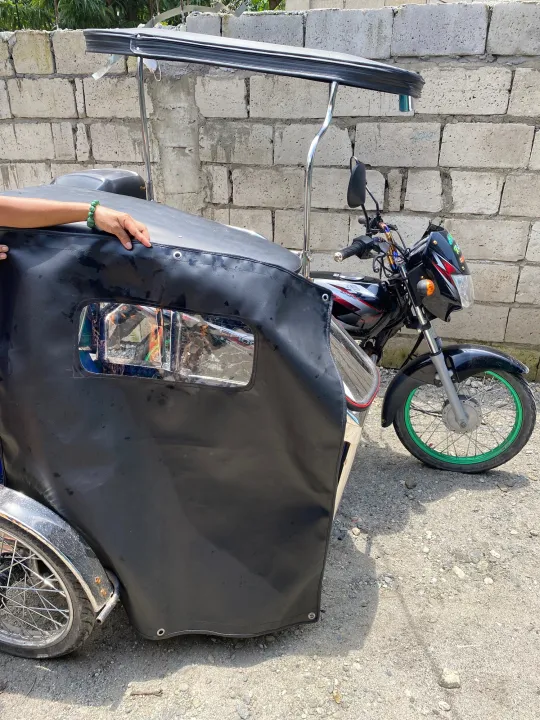 Leather and Plastic Tricycle Door Cover/Trapal for Passenger Side