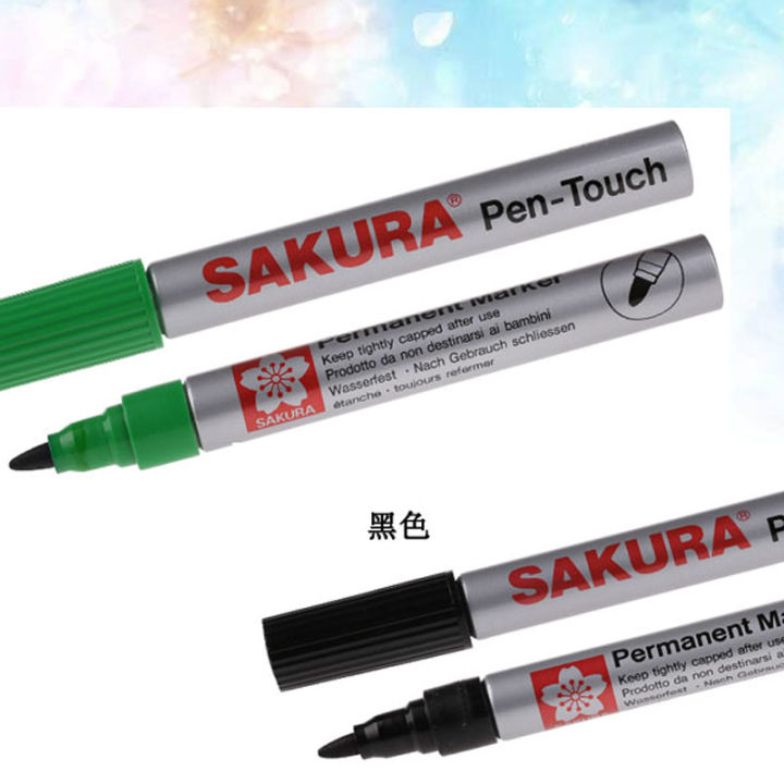 ปากกามาร์กเกอร์แห้งเร็วกันน้ำมันซากุระซากุระซากุระญี่ปุ่น-pen-touch-130ปากกาทำเครื่องหมายอุตสาหกรรม