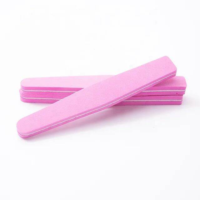 Pink Nail Buffer 100/180 Grit Nail Sandpaper Diamond Nail File Foam