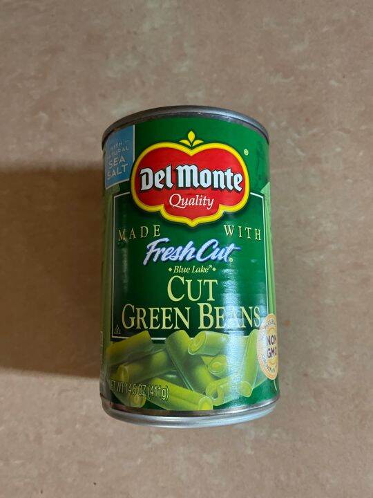 Cut Green Beans 411g (Del Monte, Deshler, Stokely's, Lakeside, Raley's