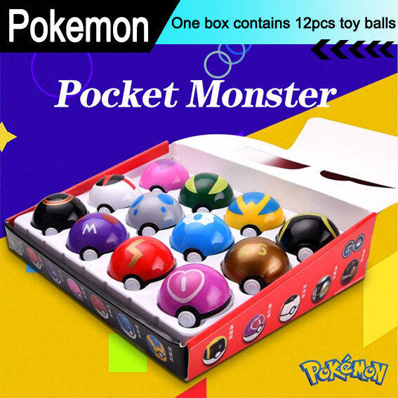 12Pcs Pocket Monster Pikachu Action Figure Pokemon Game Poke Ball Model ...