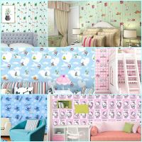 "Wallpaper วอลเปเปอร์ลายการ์ตูน  สติ๊กเกอร์ติดผนัง มีกาวในตัว Wallpaper pvc กันน้ำ กว้าง 45 ซม. x ยาว 10 เมตร พร้อมส่ง ✔️"