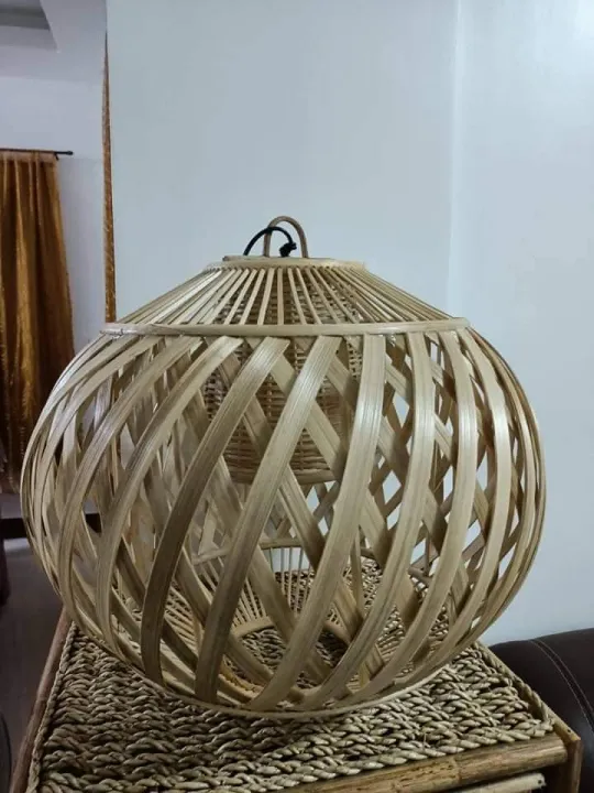 Rattan circle new design Pendant lights with receptacle Lazada PH