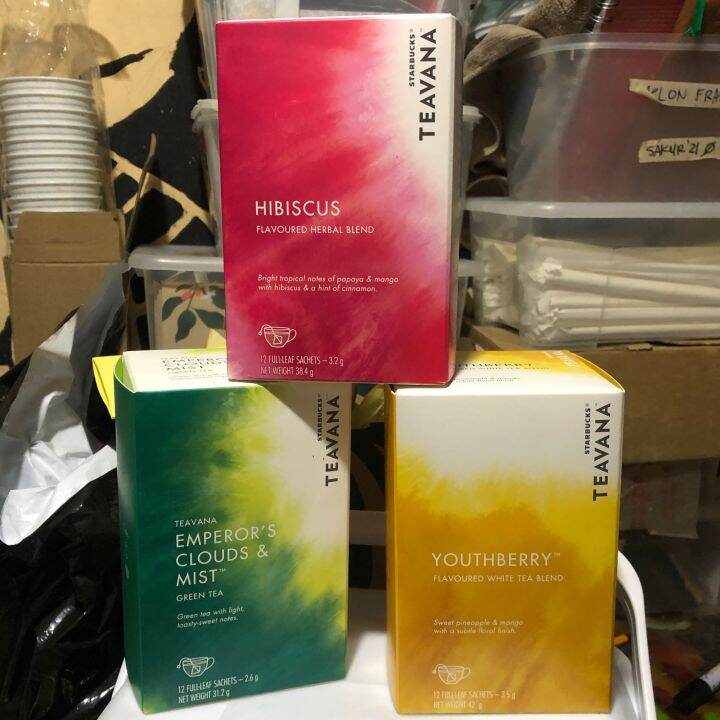 Starbucks Teavana Hibiscus Youthberry Emperors Cloud English Breakfast