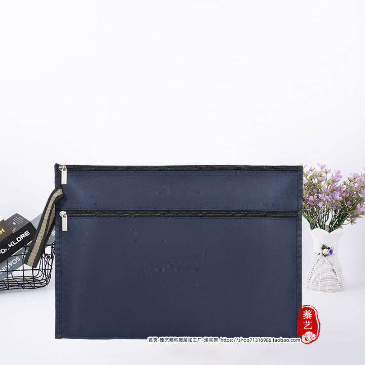 A4b4 Canvas File Bag Handbag Briefcase Printable Logo Oxford Bag Information Bag File Bag Can