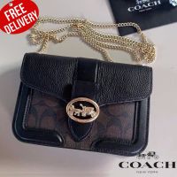 กระเป๋าสะพาย COACH GEORGIE CROSSBODY [ BROWN BLACK ]