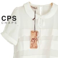 เสื้อสีขาว ยี่ห้อ cps ผ้าชีฟอง สไตล์เรียบร้อยแต่น่ารักมาก