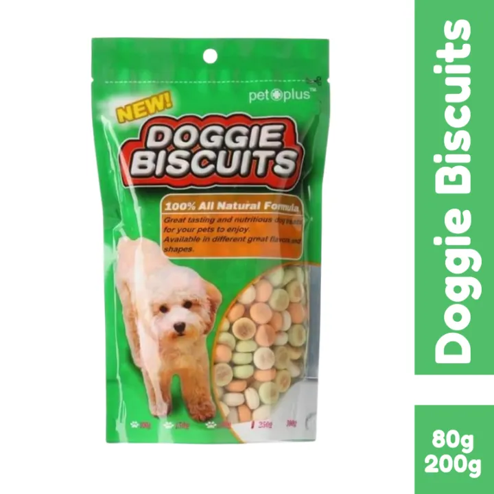 Pet Plus Doggie Biscuits Round and Bone shape 80g and 200g | Lazada PH