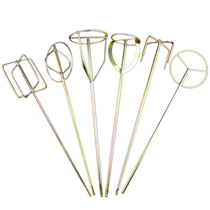 2-Piece Cement Mixing Rods For Electric Drills - Alloy Stirring Paddles For Construction Materials