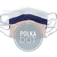 หน้ากากผ้า น่ารัก ลายจุด POKLA DOT ตัดเย็บดี ทนทาน