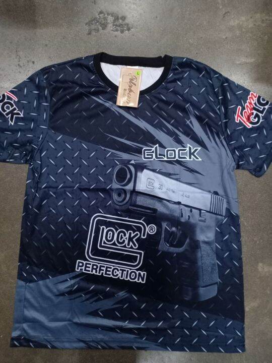 T-shirt Uomo Glock Pistola Perfezione - Manica Corta, Nera, Girocollo