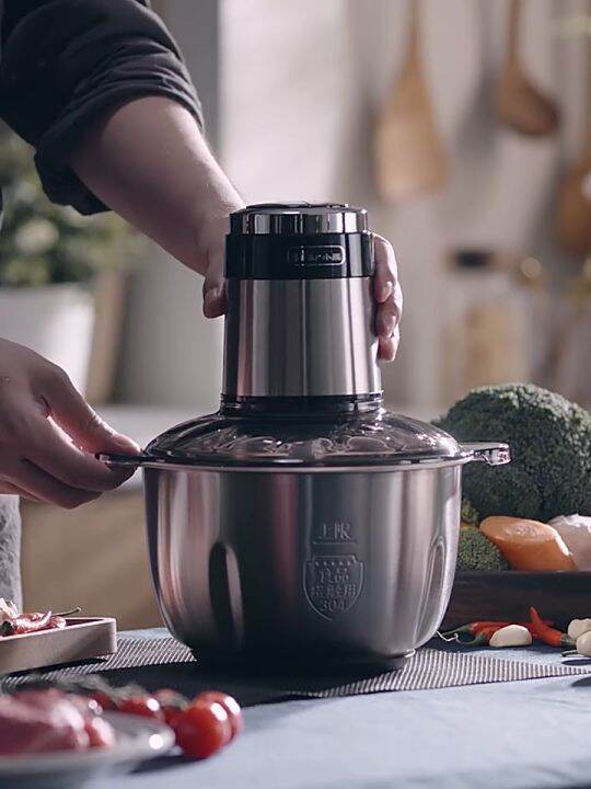 【Bear】Meat Grinder Electric 2.5L Stainless Steel Meat Grinder Food