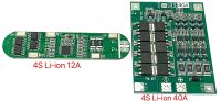 BMS 4S 12A กับ 4S 40A ไอออน  3.7 แผ่นบอร์ดโมดูลป้องกัน 4 ช่อง 14.8 -16.8 V 18650 Bms