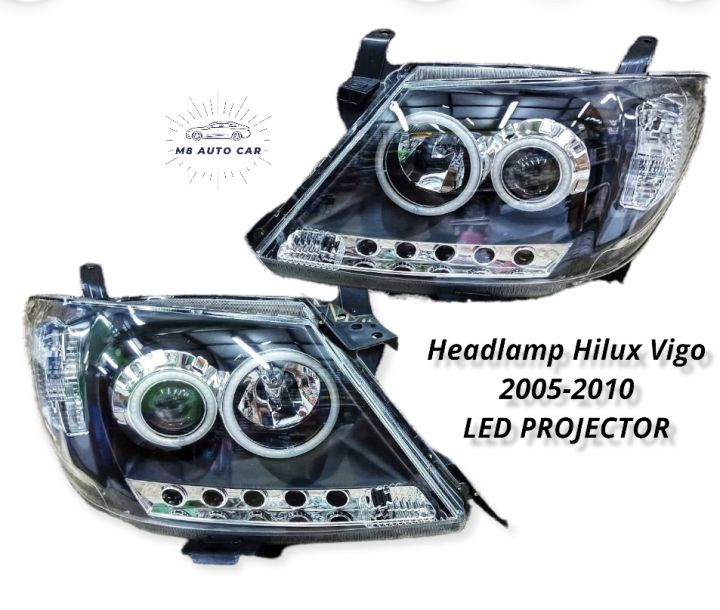 ไฟหน้า-vigo-vigo-2005-2006-2008-2010-ไฟหน้าโปรเจคเตอร์-วีโก้-headlamp-hilux-vigo-projector-led-ปี2005-2010